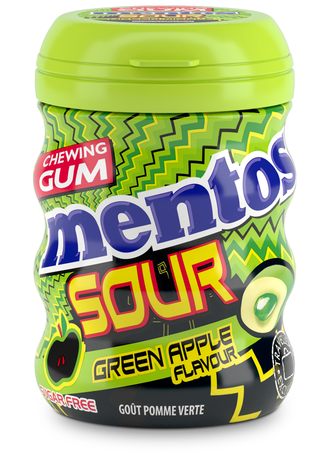 Mentos Gum Sour Green Apple | 68 g
