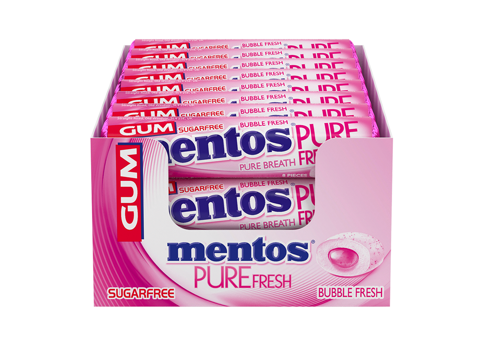 Mentos Gum Roll Boxes Bubble Fresh | 372 g