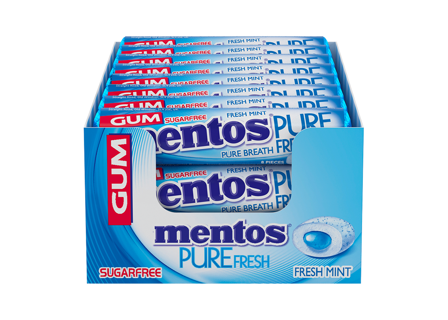 Mentos Gum Roll Boxes Fresh Mint | 372 g