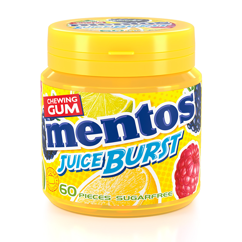 Mentos Gum Juice Burst Yellow
